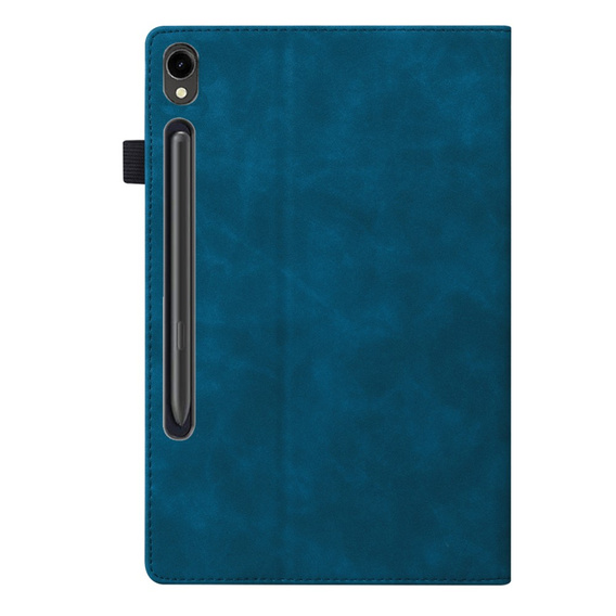 Etui do Samsung Galaxy Tab S10 FE+ Plus, Classic, z miejscem na rysik, niebieskie