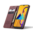 Etui CASEME do Samsung Galaxy M21, Leather Wallet Case, bordowe