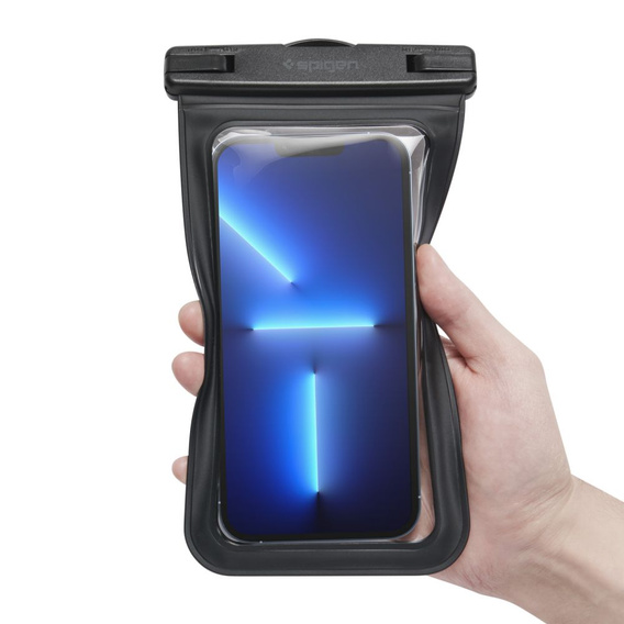 Wodoszczelne czarne etui Spigen A601 Universal Waterproof Case 2-Pack