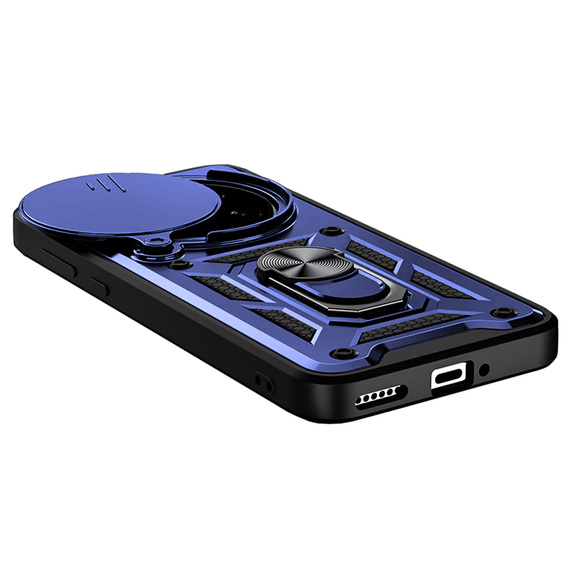 Etui pancerne do Realme 14 Pro 5G, CamShield Slide, niebieskie