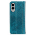 Etui z klapką do Samsung Galaxy S25 Edge, Split Leather, skórzane, zielone