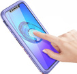Etui do iPhone XR, Suritch Full Body Marble, fioletowe
