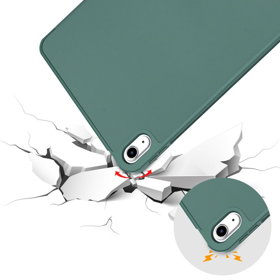 Etui do iPad 11" 2025 A16 (11 gen.) / iPad 10.9" 2022 (10 gen.), Smart Pencil, z miejscem na rysik, zielone