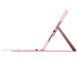Etui z klawiaturą do iPad 11" 2025 A16 (11 gen.) / iPad 10.9" 2022 (10 gen.), Rotary 360° Leather, różowe rose gold