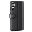 Etui z klapką do Samsung Galaxy A35 5G, Split Leather, czarne