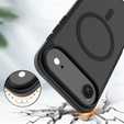 Etui Matt Case do iPhone 17 Air, do MagSafe, półprzezroczyste czarne
