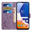 Etui z klapką do Samsung Galaxy A14 4G/5G, Butterfly, fioletowe