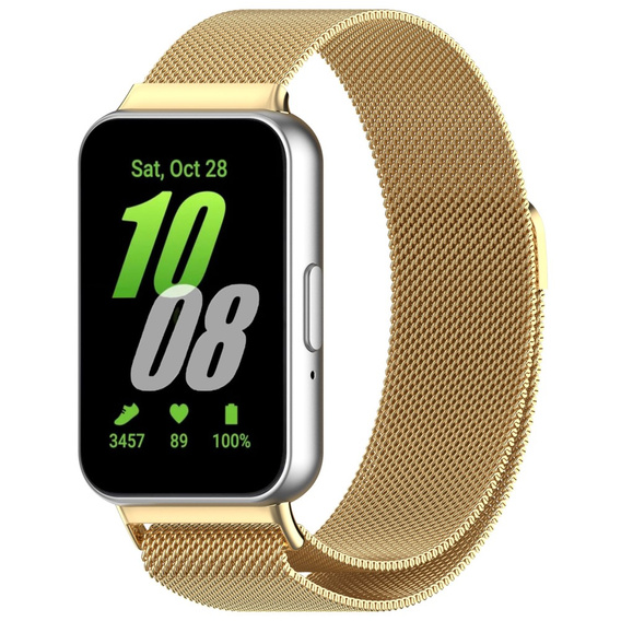 Bransoleta Milanese do Samsung Galaxy Fit 3, Złota