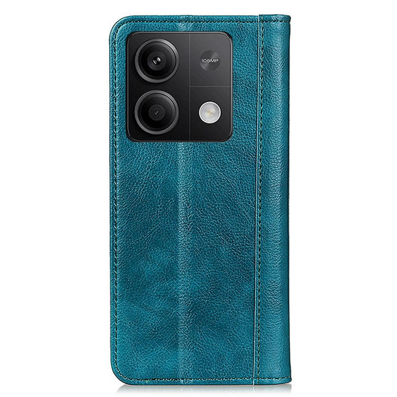 Etui do Xiaomi Redmi Note 13 5G, Wallet Litchi Leather, zielone