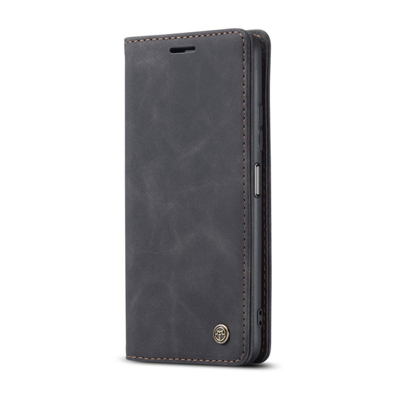 Etui CASEME do Xiaomi Redmi Note 10 Pro, Leather Wallet Case, czarne