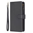 Etui z klapką do Xiaomi Redmi Note 13 Pro 4G / Xiaomi Redmi Note 14S / Xiaomi Poco M6 Pro 4G, Wallet Zipper Pocket, czarne