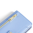 Etui z klapką do Oppo A38 / A18 4G, Wallet Zipper Pocket, niebieskie