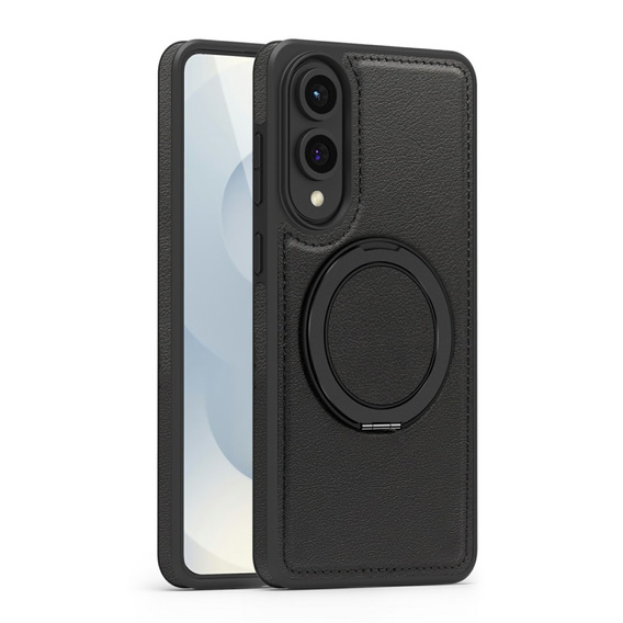 Etui do Samsung Galaxy S25 Edge, magnetyczne z podstawką – czarne