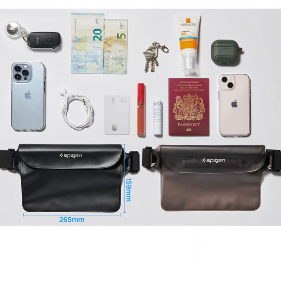 SPIGEN A620 Uniwersalna Wodoodporna Saszetka Waist Bag, Black