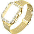 Bransoleta + Etui z Diamentami do Apple Watch 4/5/6/SE 40mm, Złota