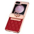 Etui do Samsung Galaxy Z Flip7 FE / Z Flip6, Rhombus Grid, czerwone