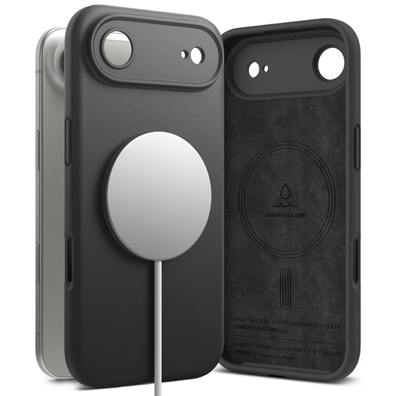 Etui Ringke do iPhone Air, Silicone MagSafe, Black