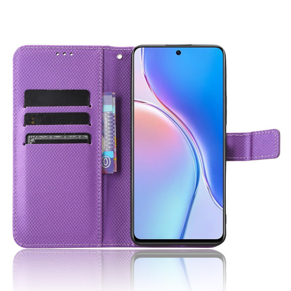 Etui z klapką do Huawei Nova 11i, Wallet Smart Magnet, fioletowe
