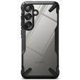 Etui Ringke Fusion X do Galaxy S25, Czarne + Szkło Hartowane 9H