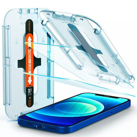SPIGEN Szkło Hartowane do iPhone 12 / 12 Pro, Glas.TR EZ Fit