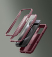 Magnetyczne etui Dexnor z osłoną aparatu i uchwytem – iPhone 15 Pro - czerwone