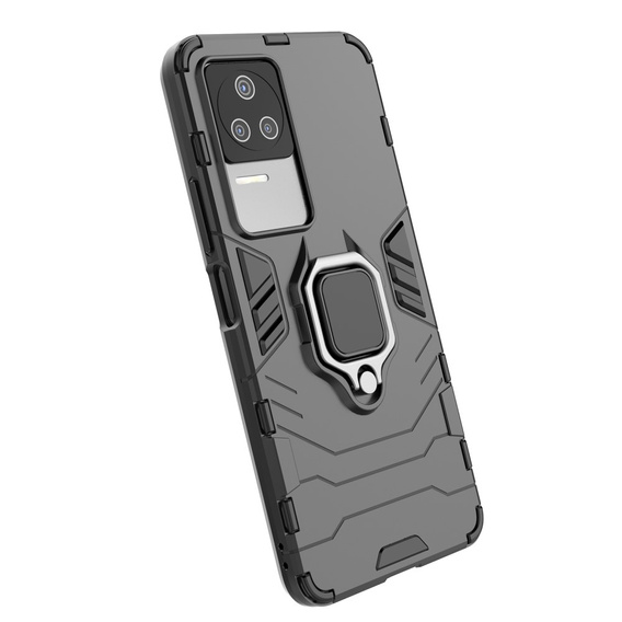 Etui do Xiaomi Poco F4 5G, Kickstand Ring, czarne