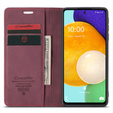 Etui CASEME do Samsung Galaxy A53 5G, Leather Wallet Case, czerwone