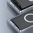 Etui z ochroną aparatu do Google Pixel 8 Pro, CamShield MagSafe, przezroczyste / srebrne