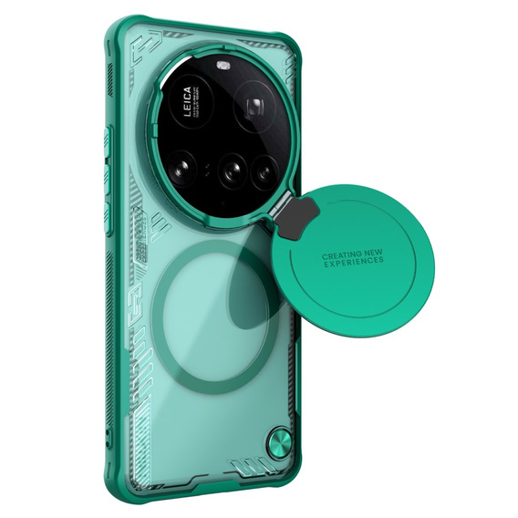 Etui do Xiaomi 15 Ultra, pancerne Nillkin, Icelade Prop, do Magsafe, zielone