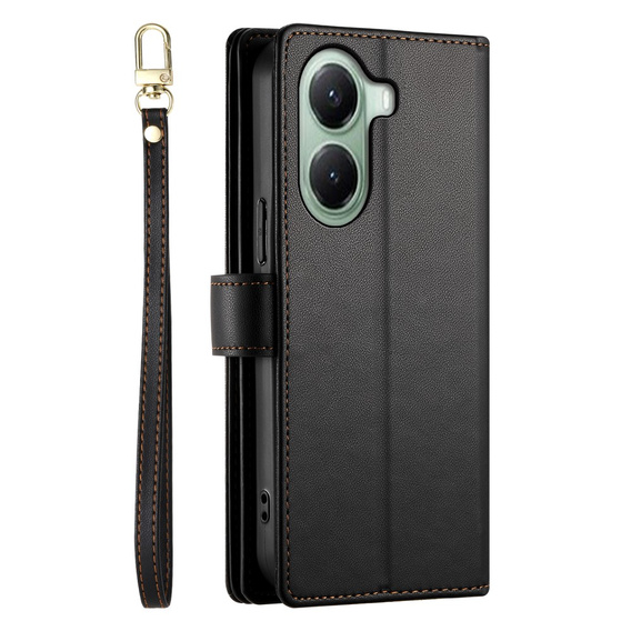 Etui z klapką do Xiaomi Poco X7 Pro 5G, Wallet Zipper Pocket, czarne