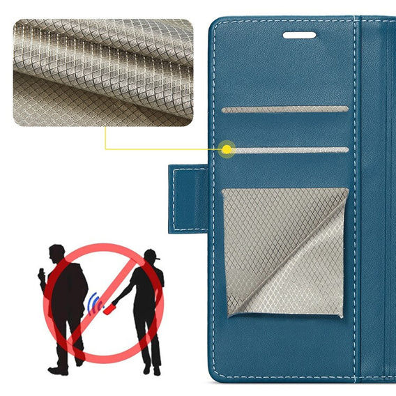 Etui ERBORD Glossy Litchi portfel z klapką do Motorola Edge 60 Pro