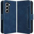 Etui z klapką do Infinix Hot 50 Pro+ 4G, Card Slot, granatowe
