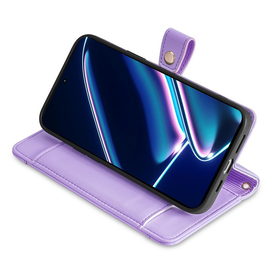 Etui z klapką do Realme 11 Pro 5G / Pro+ 5G, Wallet Zipper Pocket, fioletowe
