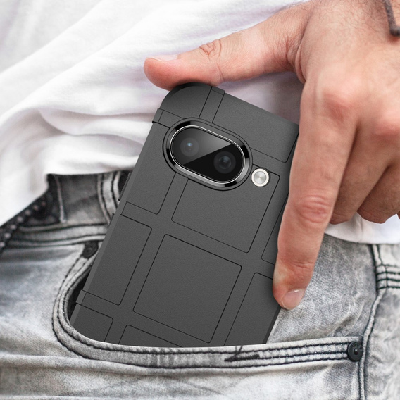 Etui do Google Pixel 9a – miękkie TPU z matową fakturą, czarne