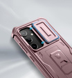 Etui pancerne do Samsung Galaxy S24, Dexnor Full Body (Two Frames), różowe