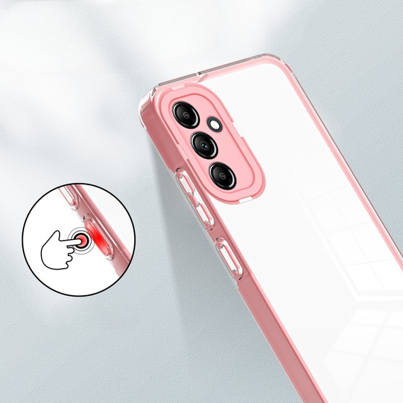 Etui do Samsung Galaxy A14 5G, Fusion Hybrid, przezroczyste / różowe