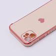 Etui do Apple iPhone 11, Electro heart, różowe rose gold
