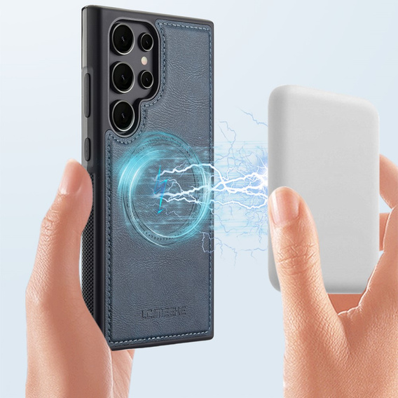 Etui do Samsung Galaxy S25 Ultra, LC.IMEEKE, kompatybilne z MagSafe – niebieskie