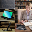 Etui z klapką do Samsung Galaxy S23 Ultra, ERBORD Waxy Wallet, czarne