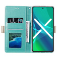 Etui z klapką do Samsung Galaxy S20 FE/5G, Wallet Pocket Zipper Lace, zielone
