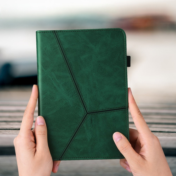 Etui do Samsung Galaxy Tab S10 Lite / S10 FE / S9 FE / S9, Classic, z miejscem na rysik, zielone