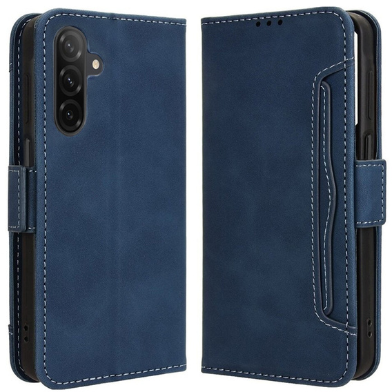 Etui z klapką do Samsung Galaxy A56 5G, Card Slot, granatowe