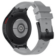 Pasek silikonowy do Samsung Galaxy Watch 4/5/6/7/FE 40/42/43/44/45/46/47mm, Szary / czarna klamra