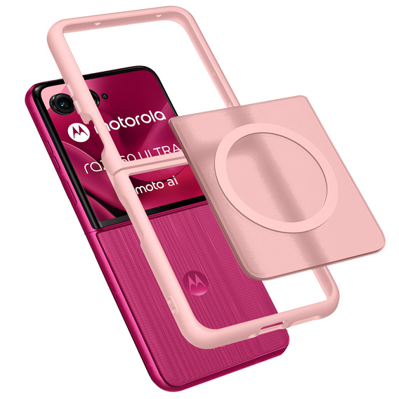 Etui ochronne do Motorola Razr 60 Ultra 5G – kompatybilne z MagSafe, różowe