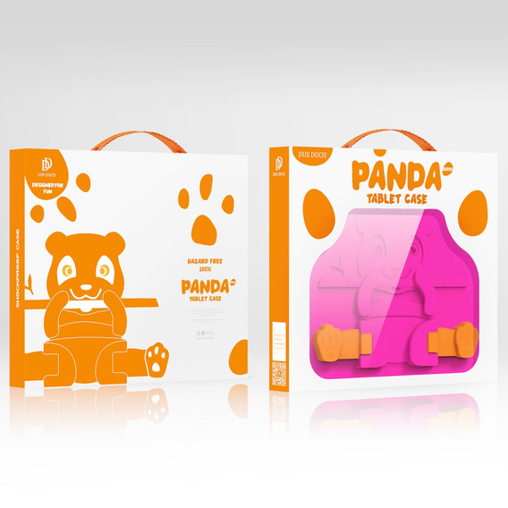 Etui dla dzieci do Samsung Galaxy Tab A8 10.5, DuxDucis, panda, różowe