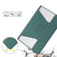 Etui z klawiaturą do Lenovo Tab M11, Rotary 360° Leather, ciemnozielone