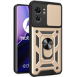 Etui pancerne do Motorola Edge 40, CamShield Slide, złote
