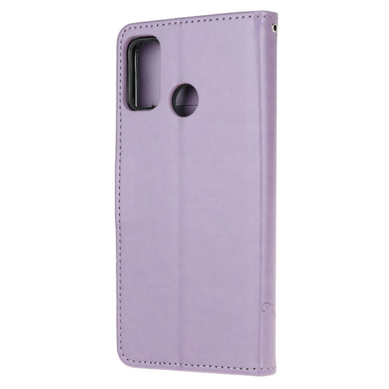 Etui z klapką do Motorola Moto G10 / G30, Butterfly, fioletowe
