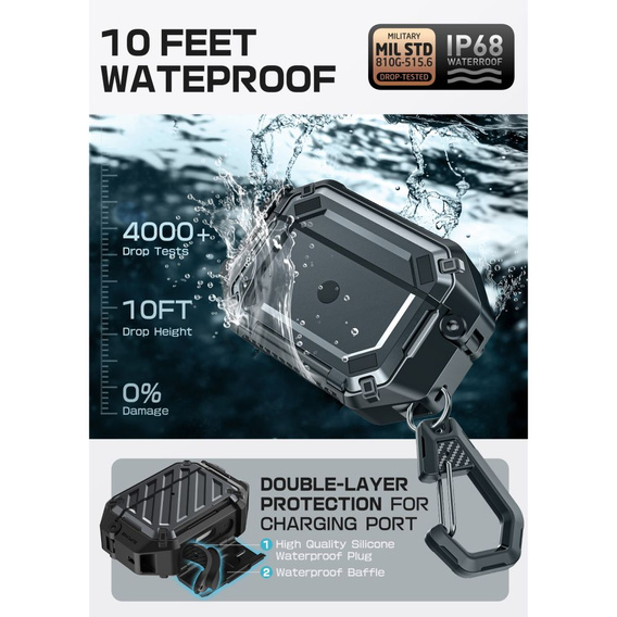 Etui ochronne Supcase Unicorn Beetle Pro MagSafe IP68 do Apple AirPods Pro 3