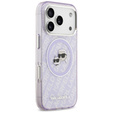 Etui Karl Lagerfeld IML Glitter Karl & Choupette Heads Logo MagSafe do iPhone 17 Pro